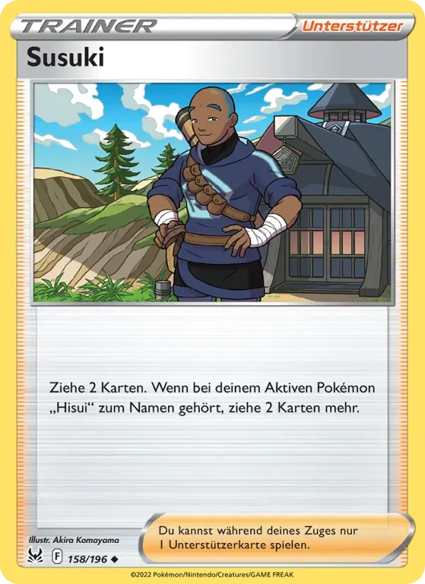 Susuki — Verlorener Ursprung 158 German Pokémon card