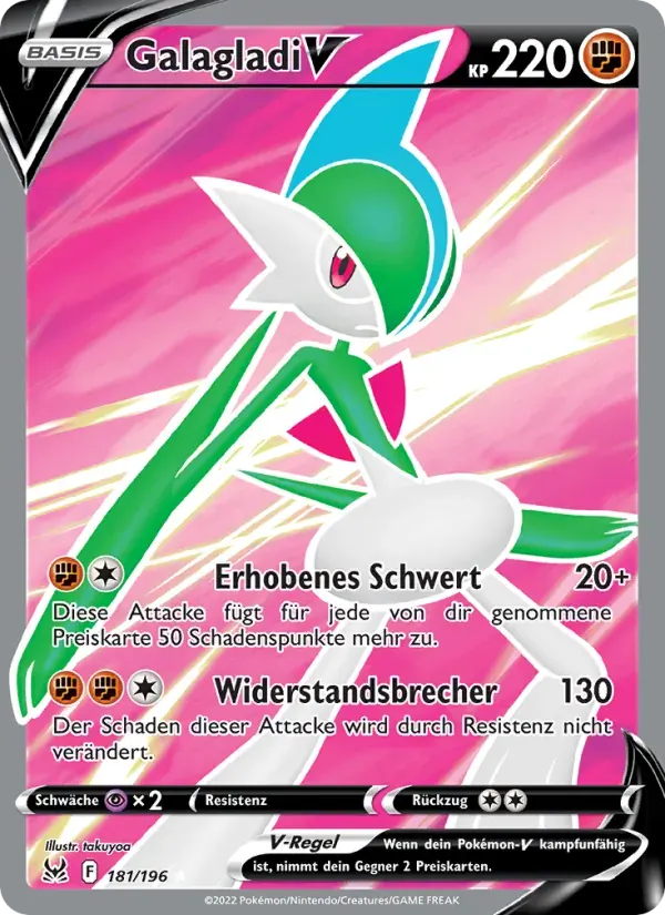 Galagladi V — Verlorener Ursprung 181 German Pokémon card