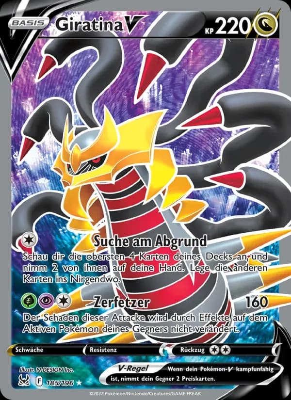 Giratina V — Verlorener Ursprung 185 German Pokémon card