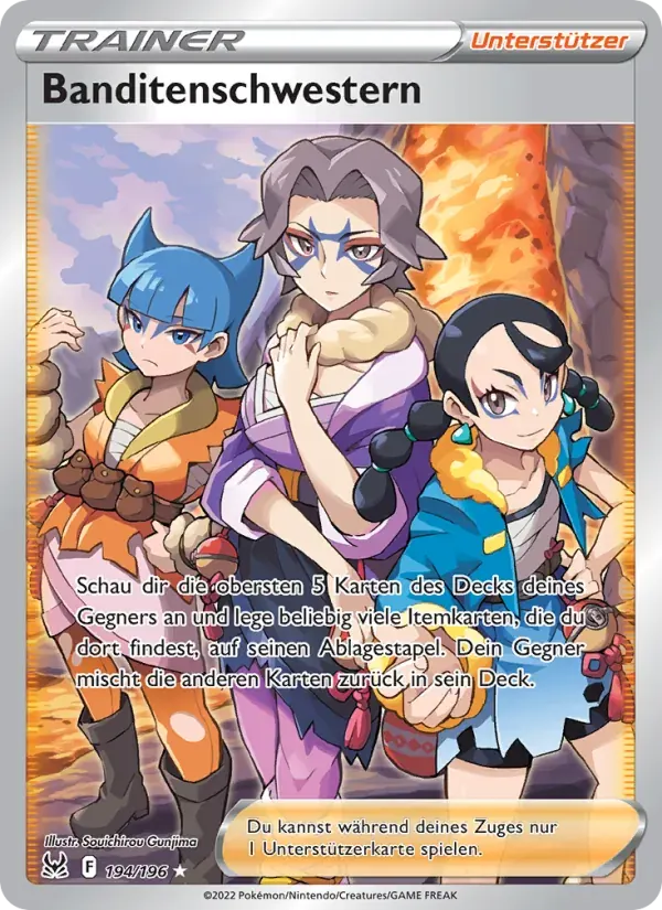 Banditenschwestern — Verlorener Ursprung 194 German Pokémon card