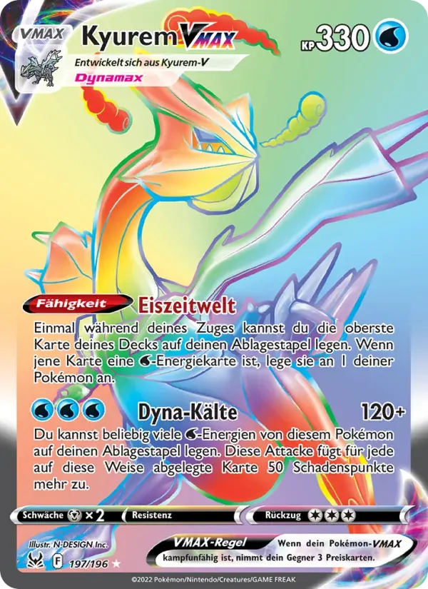 Kyurem VMAX — Verlorener Ursprung 197 German Pokémon card