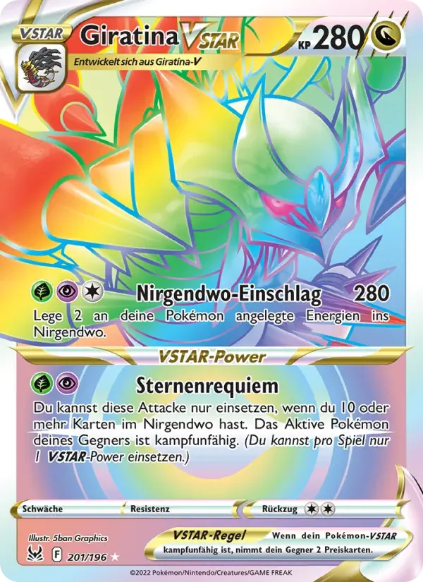 Giratina VSTAR — Verlorener Ursprung 201 German Pokémon card