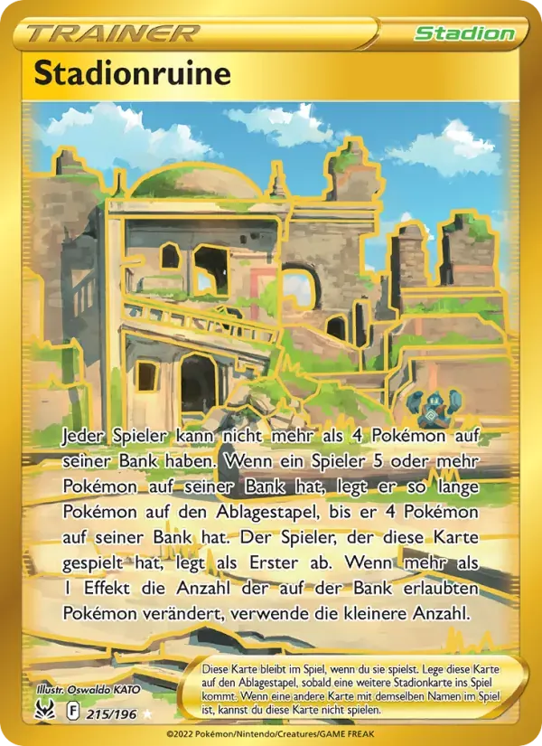 Stadionruine — Verlorener Ursprung 215 German Pokémon card