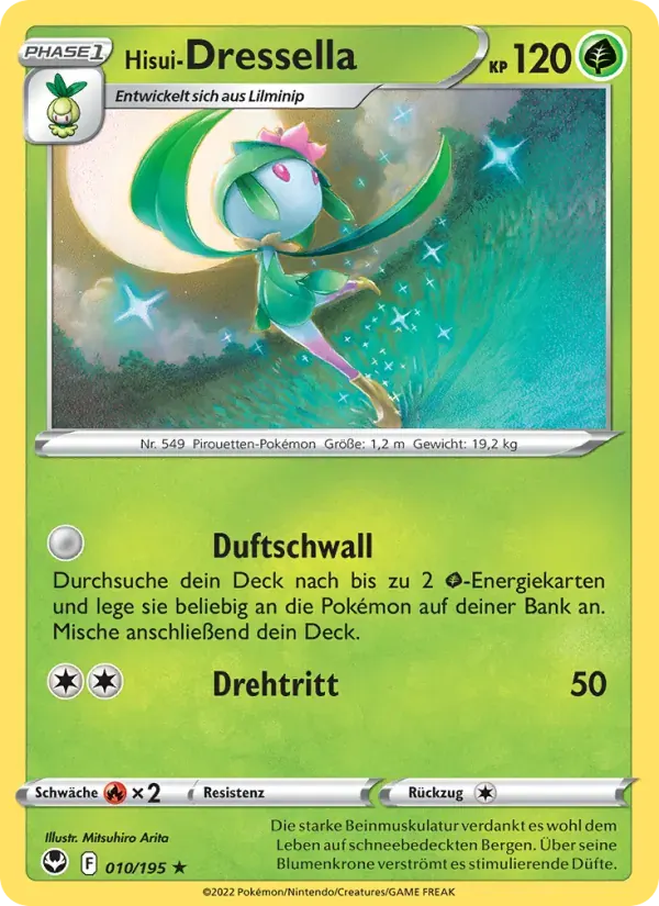 Hisui-Dressella — Silberne Sturmwinde 10 German Pokémon card