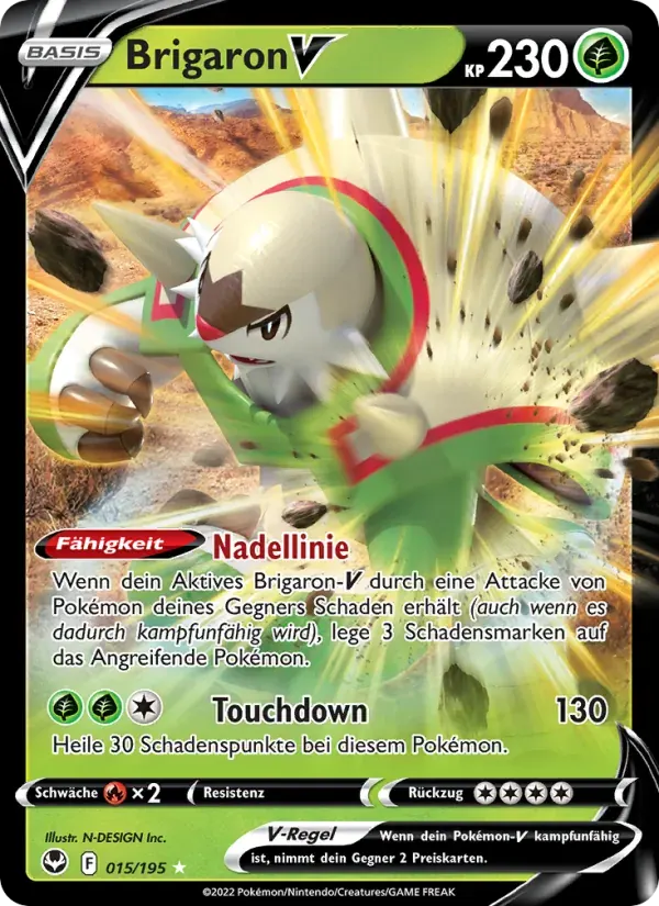 Brigaron V — Silberne Sturmwinde 15 German Pokémon card