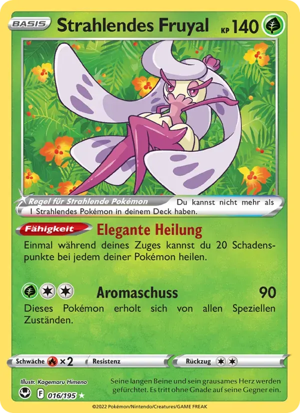 Strahlendes Fruyal — Silberne Sturmwinde 16 German Pokémon card