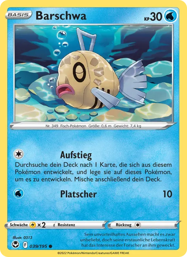 Barschwa — Silberne Sturmwinde 39 German Pokémon card