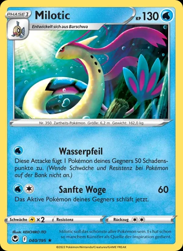 Milotic — Silberne Sturmwinde 40 German Pokémon card