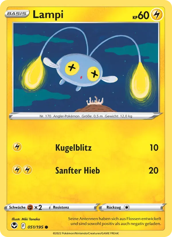 Lampi — Silberne Sturmwinde 51 German Pokémon card