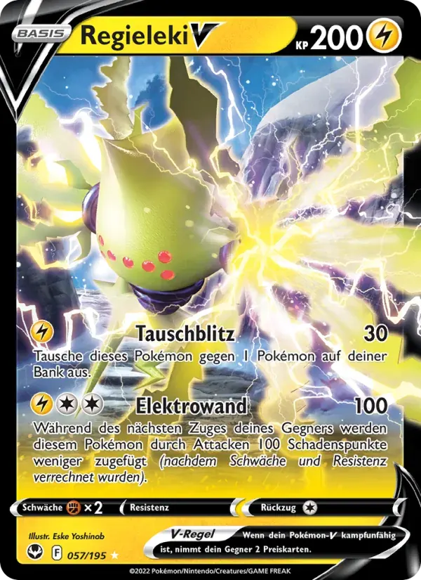 Regieleki V — Silberne Sturmwinde 57 German Pokémon card