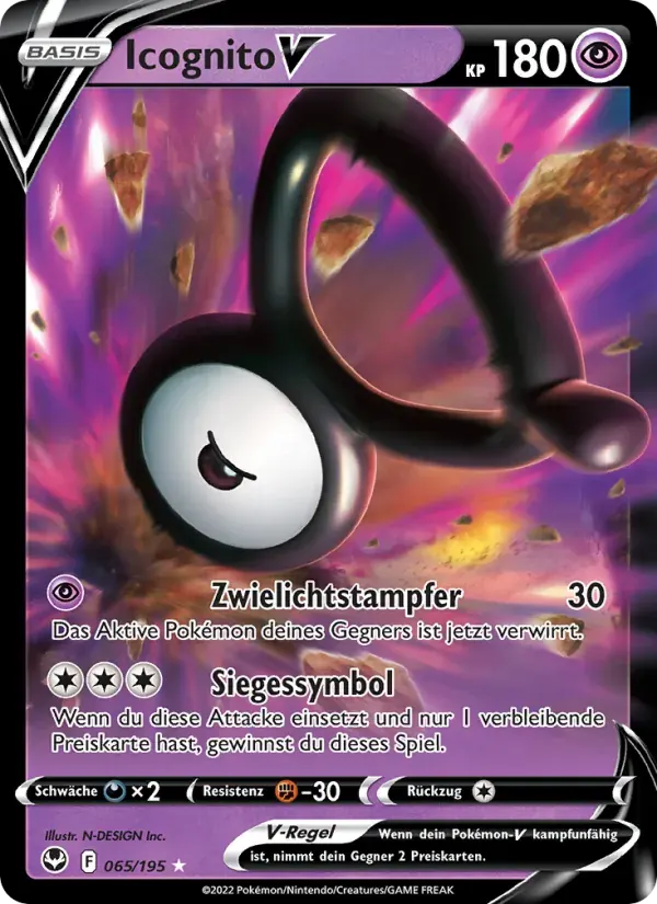 Icognito V — Silberne Sturmwinde 65 German Pokémon card