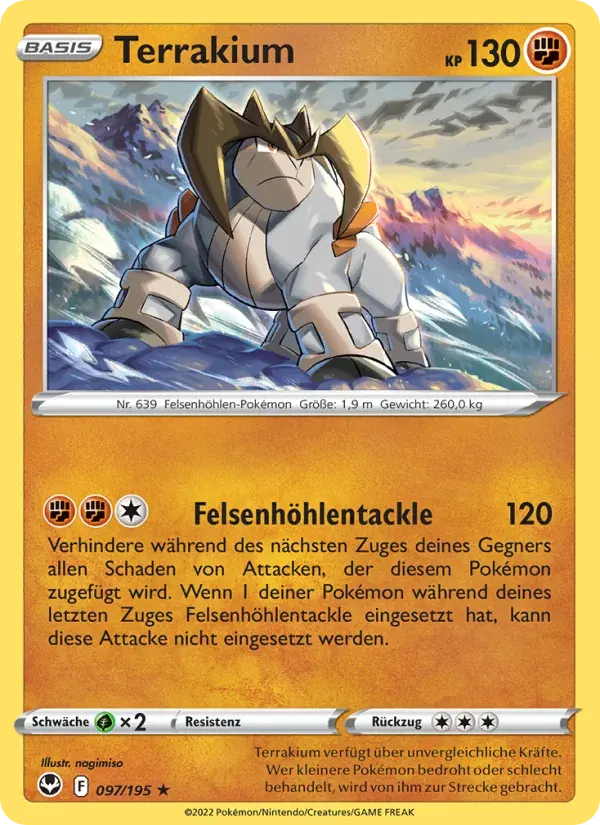 Terrakium — Silberne Sturmwinde 97 German Pokémon card