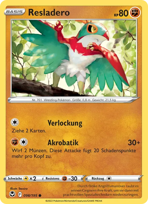 Resladero — Silberne Sturmwinde 98 German Pokémon card