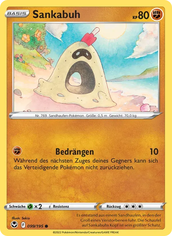 Sankabuh — Silberne Sturmwinde 99 German Pokémon card