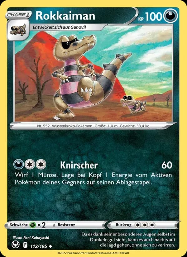 Rokkaiman — Silberne Sturmwinde 112 German Pokémon card