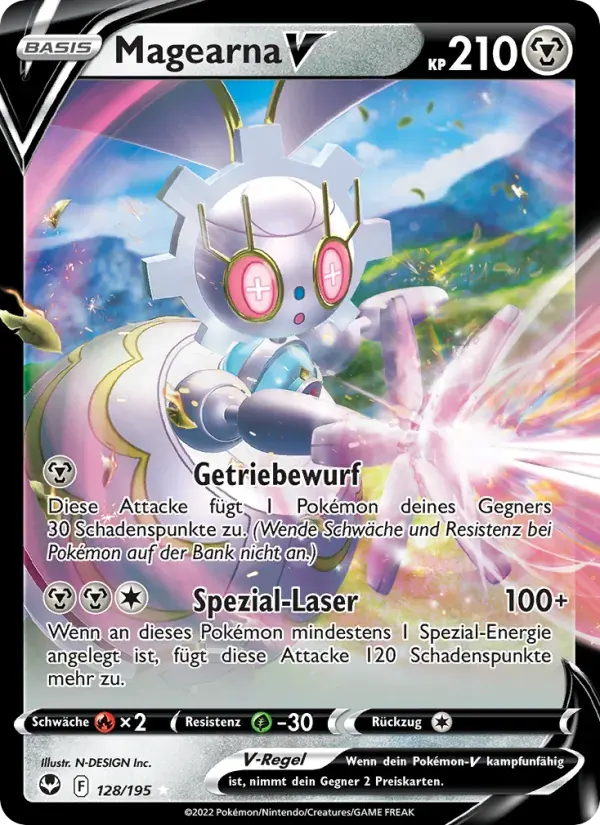 Magearna V — Silberne Sturmwinde 128 German Pokémon card