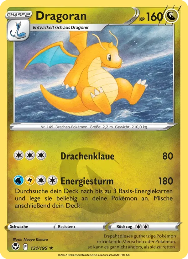 Dragoran — Silberne Sturmwinde 131 German Pokémon card