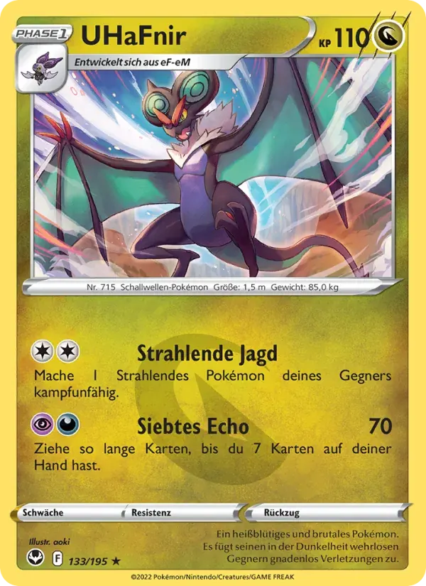 UHaFnir — Silberne Sturmwinde 133 German Pokémon card