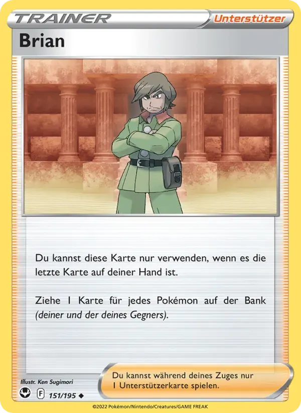 Brian — Silberne Sturmwinde 151 German Pokémon card