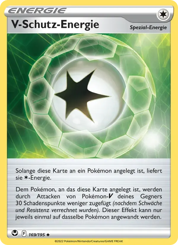 V-Schutz-Energie — Silberne Sturmwinde 169 German Pokémon card
