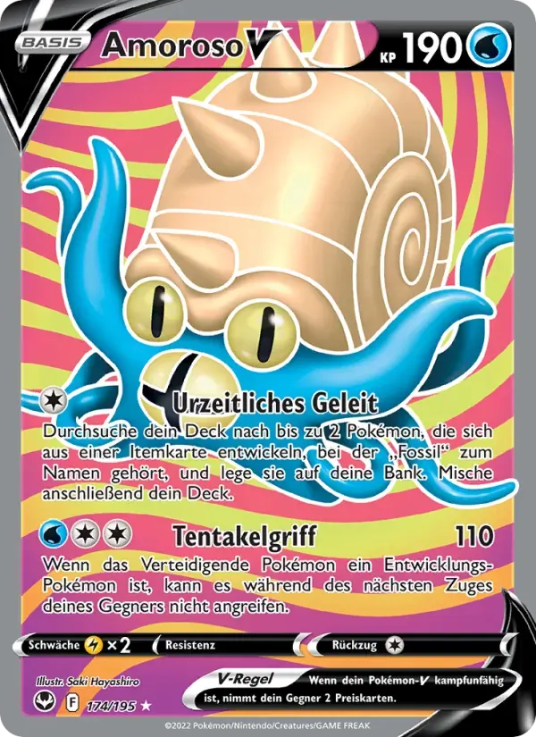 Amoroso V — Silberne Sturmwinde 174 German Pokémon card