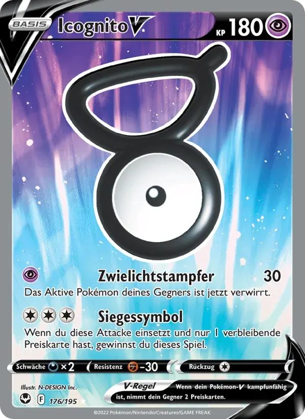 Icognito V — Silberne Sturmwinde 176 German Pokémon card