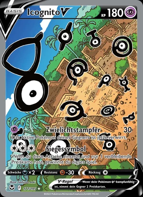 Icognito V — Silberne Sturmwinde 177 German Pokémon card