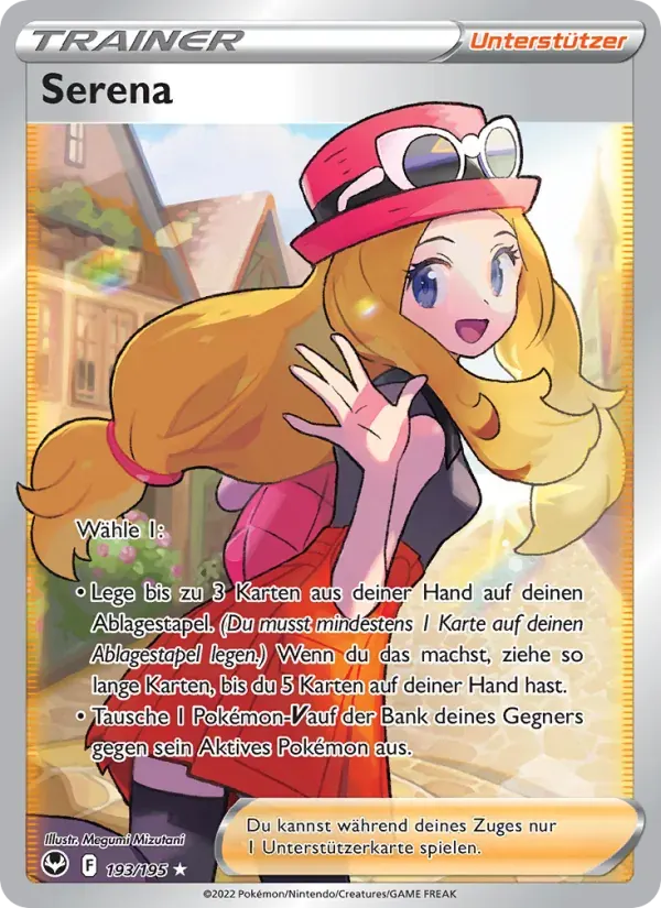 Serena — Silberne Sturmwinde 193 German Pokémon card