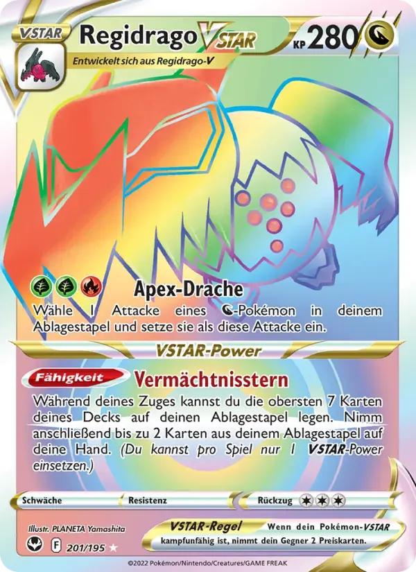 Regidrago VSTAR — Silberne Sturmwinde 201 German Pokémon card