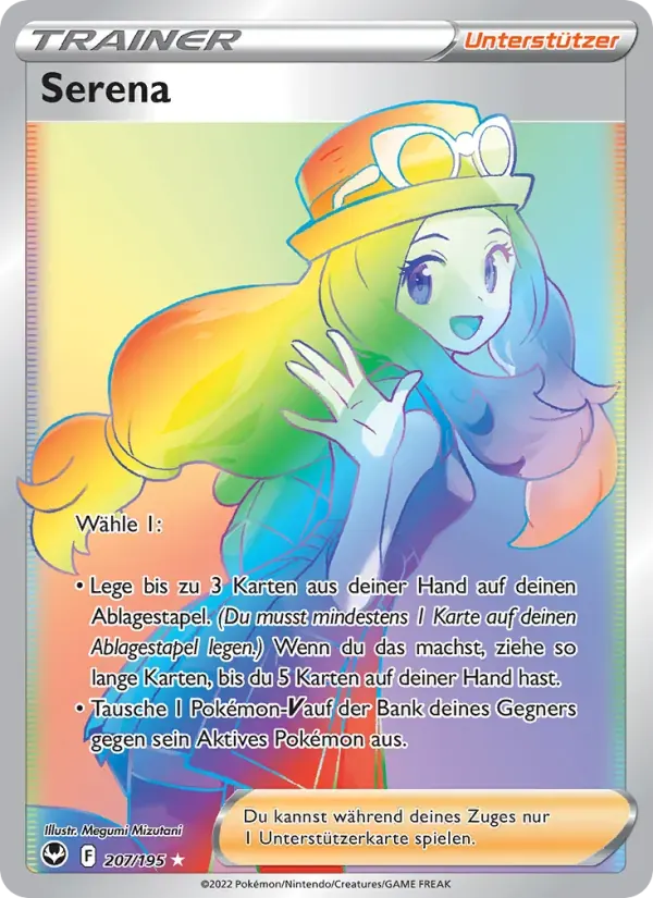 Serena — Silberne Sturmwinde 207 German Pokémon card