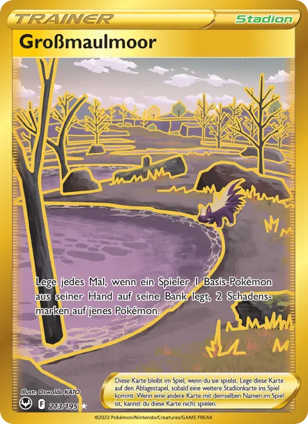 Großmaulmoor — Silberne Sturmwinde 213 German Pokémon card