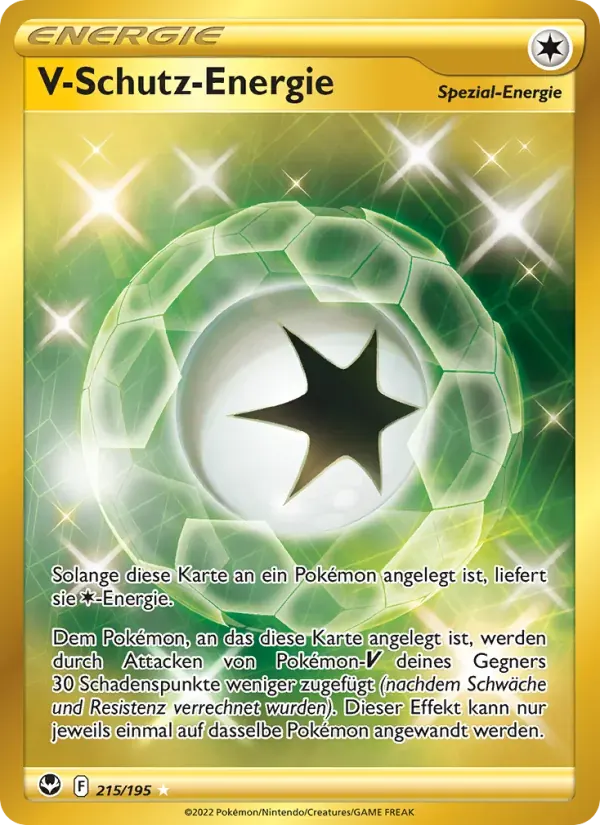 V-Schutz-Energie — Silberne Sturmwinde 215 German Pokémon card