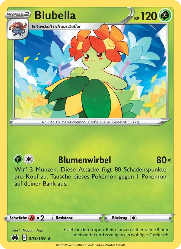 Blubella — Zenit der Könige 3 German Pokémon card