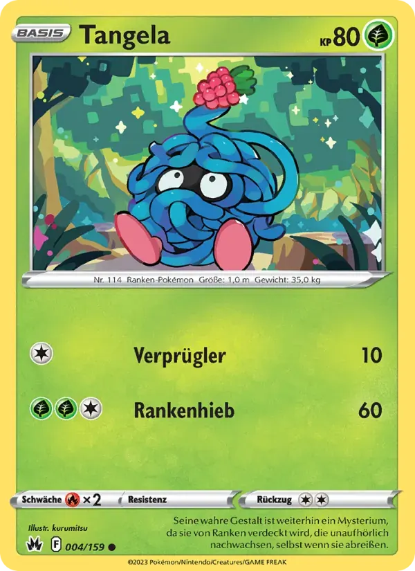 Tangela — Zenit der Könige 4 German Pokémon card