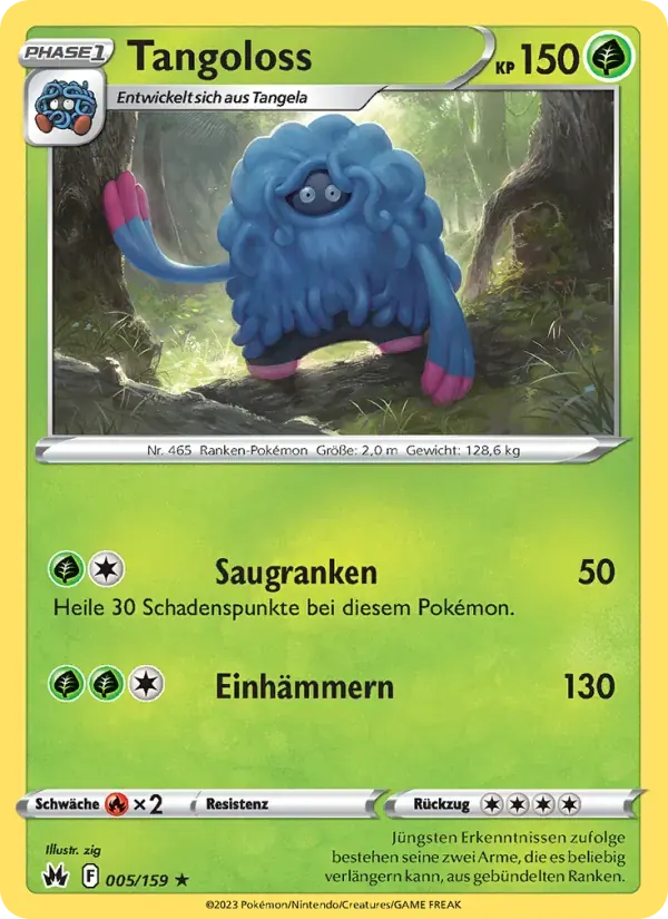 Tangoloss — Zenit der Könige 5 German Pokémon card