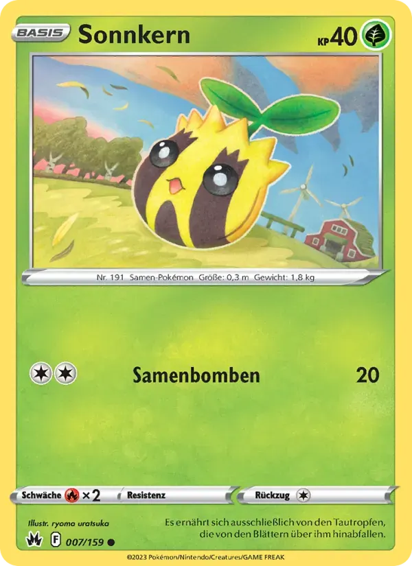 Sonnkern — Zenit der Könige 7 German Pokémon card