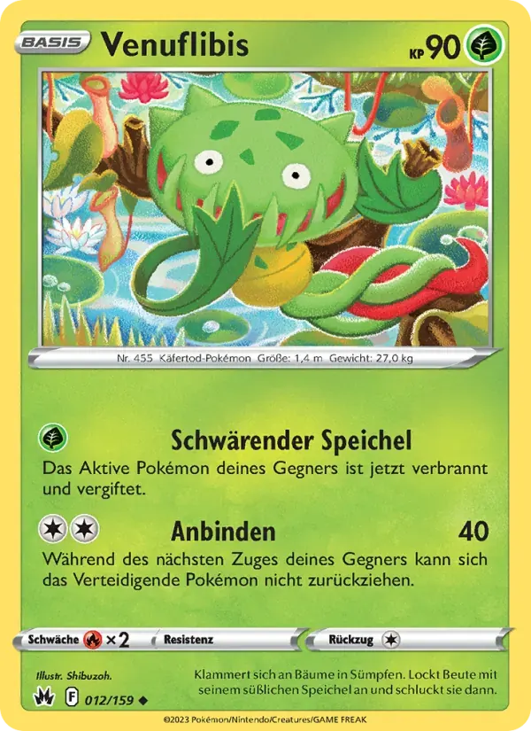 Venuflibis — Zenit der Könige 12 German Pokémon card