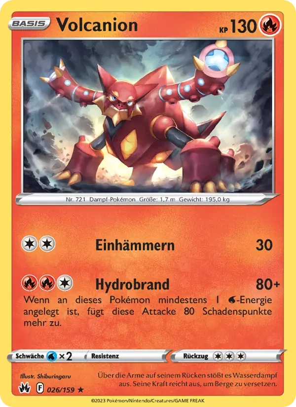 Volcanion — Zenit der Könige 26 German Pokémon card