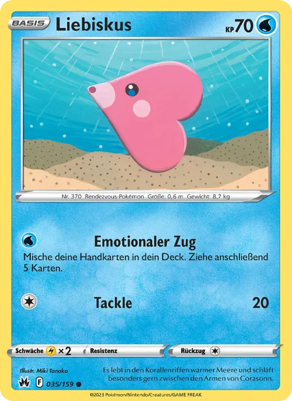 Liebiskus — Zenit der Könige 35 German Pokémon card