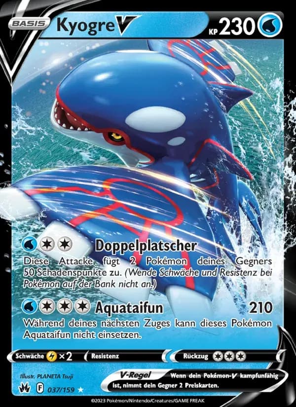 Kyogre V — Zenit der Könige 37 German Pokémon card