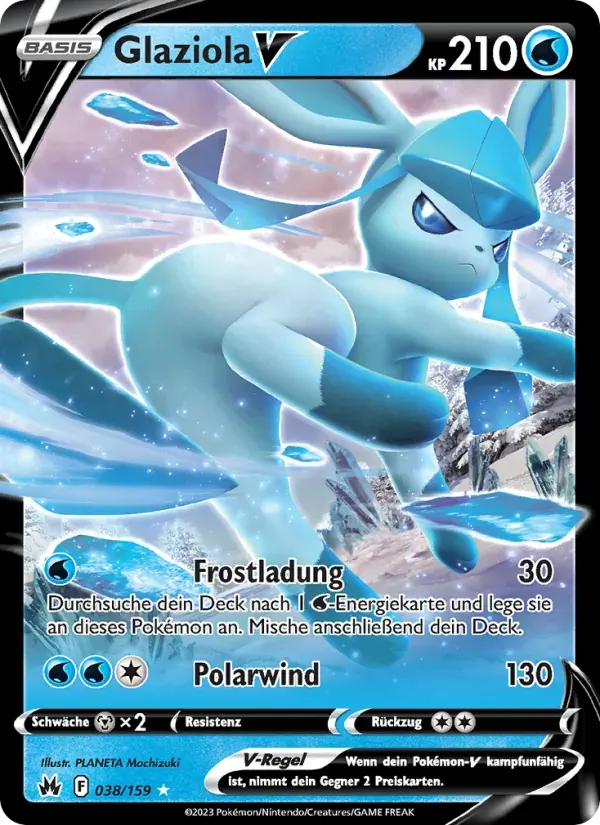 Glaziola V — Zenit der Könige 38 German Pokémon card