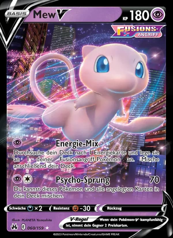 Mew V — Zenit der Könige 60 German Pokémon card