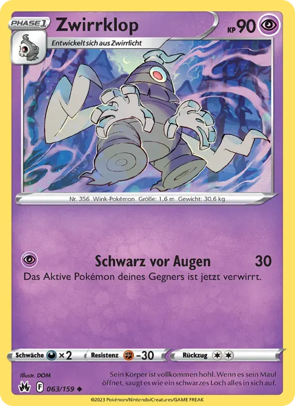 Zwirrklop — Zenit der Könige 63 German Pokémon card