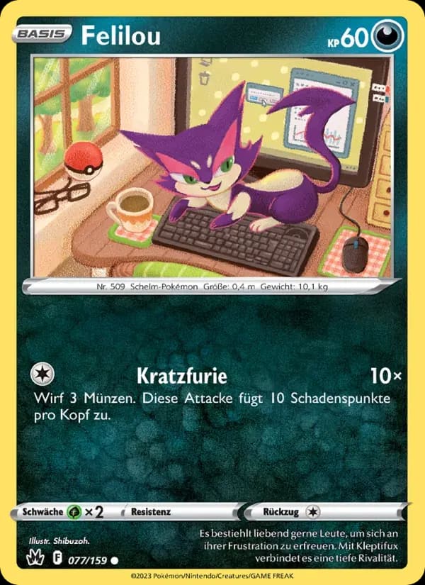 Felilou — Zenit der Könige 77 German Pokémon card