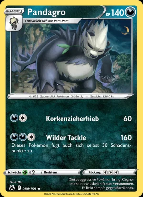 Pandagro — Zenit der Könige 80 German Pokémon card