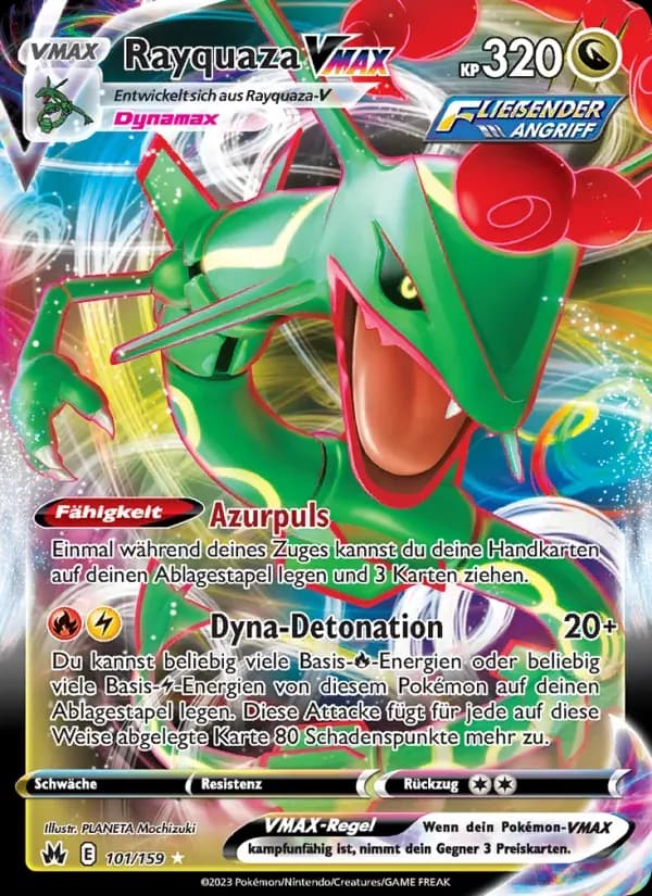 Rayquaza VMAX — Zenit der Könige 101 German Pokémon card