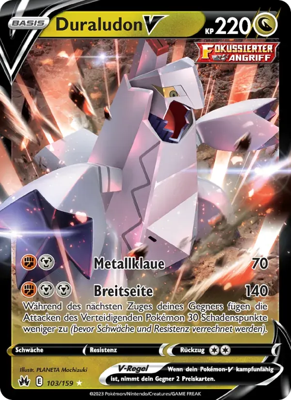 Duraludon V — Zenit der Könige 103 German Pokémon card