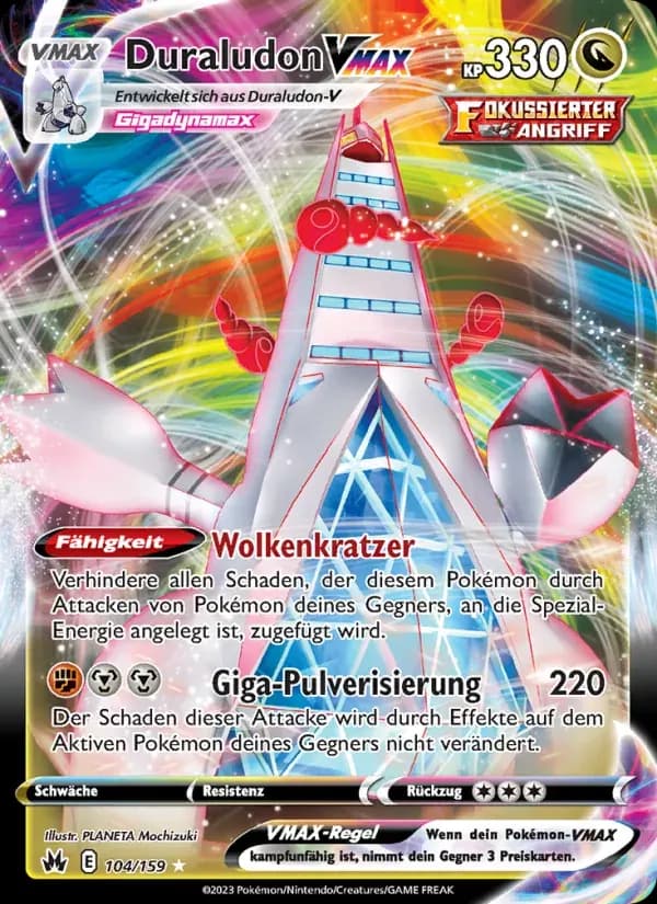 Duraludon VMAX — Zenit der Könige 104 German Pokémon card
