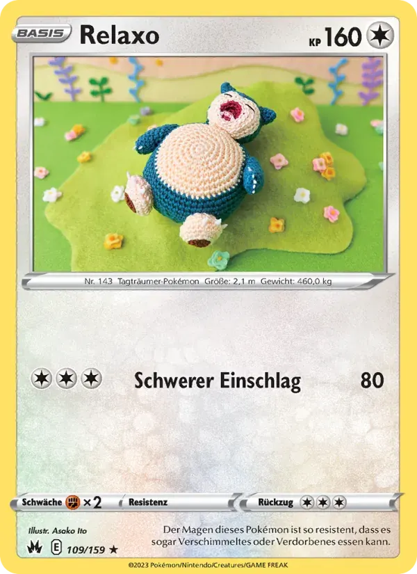 Relaxo — Zenit der Könige 109 German Pokémon card
