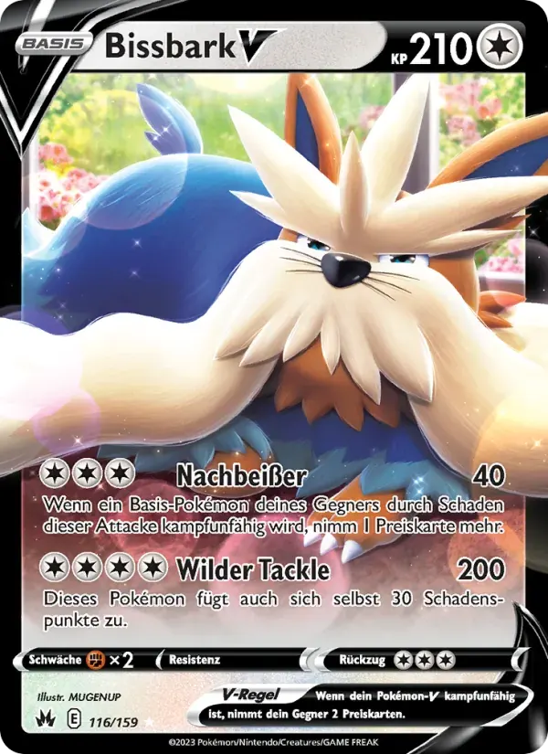 Bissbark V — Zenit der Könige 116 German Pokémon card